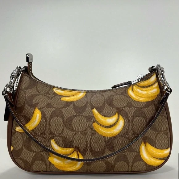 COACH Banana Brown Nolita In Signature Print - Picture 3 of 10
